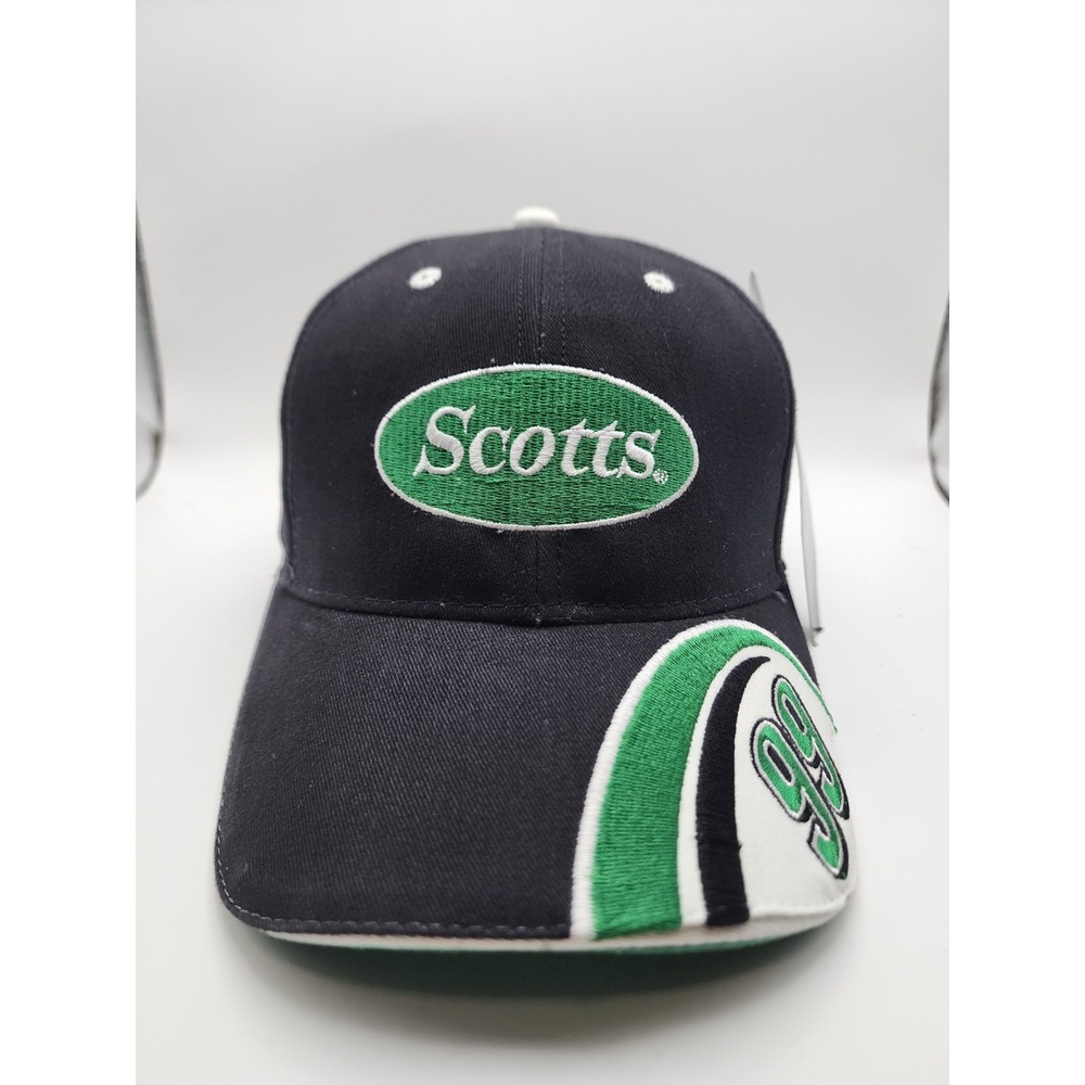 Scotts Racing Carl Edwards Roush Racing Team Black Green Hat 99 Strapback Cap